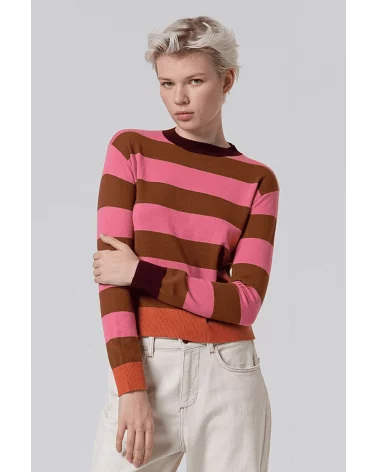 Jersey Rayas Contraste Rosa Surkana Esenziashopping Zaragoza