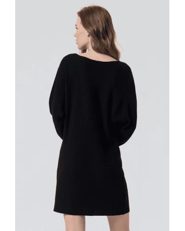 Vestido Manga Abullonada Tricot negro Surkana espalda Esenziashopping Zaragoza