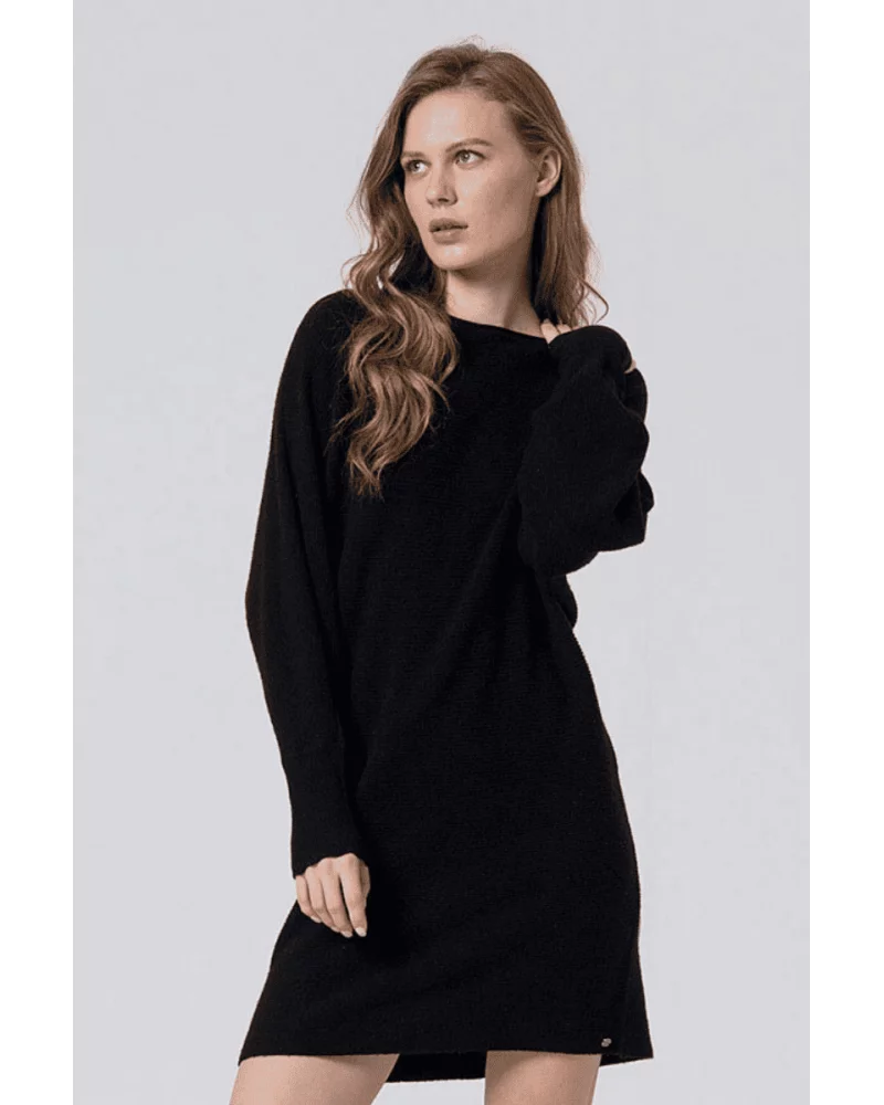 Vestido Manga Abullonada Tricot negro Surkana Esenziashopping Zaragoza