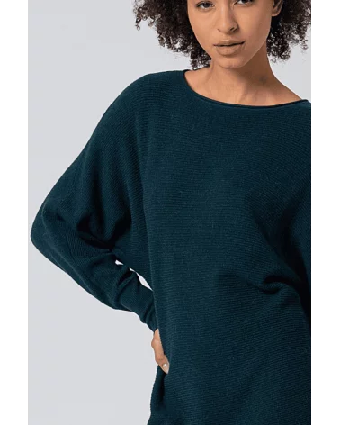 Vestido Manga Abullonada Tricot verde Surkana detalle Esenziashopping Zaragoza