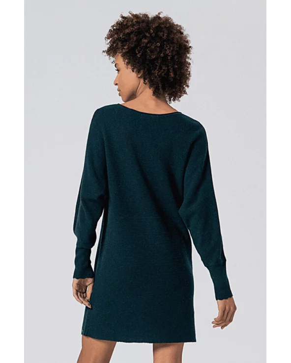 Vestido Manga Abullonada Tricot verde Surkana espalda Esenziashopping Zaragoza