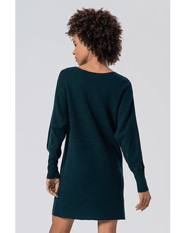 Vestido Manga Abullonada Tricot verde Surkana espalda Esenziashopping Zaragoza