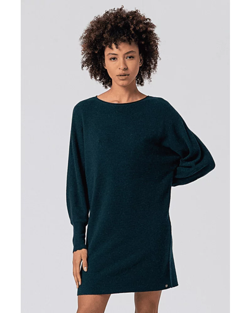 Vestido Manga Abullonada Tricot verde Surkana Esenziashopping Zaragoza