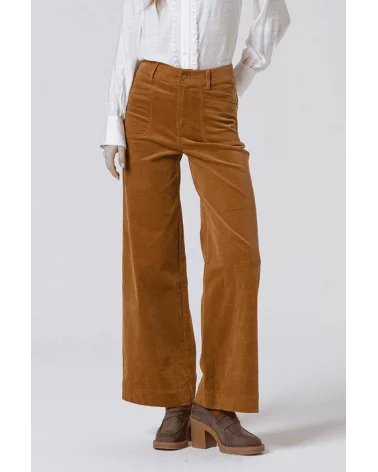 Pantalón Acampanado Micropana Mostaza Surkana Esenziashopping Zaragoza