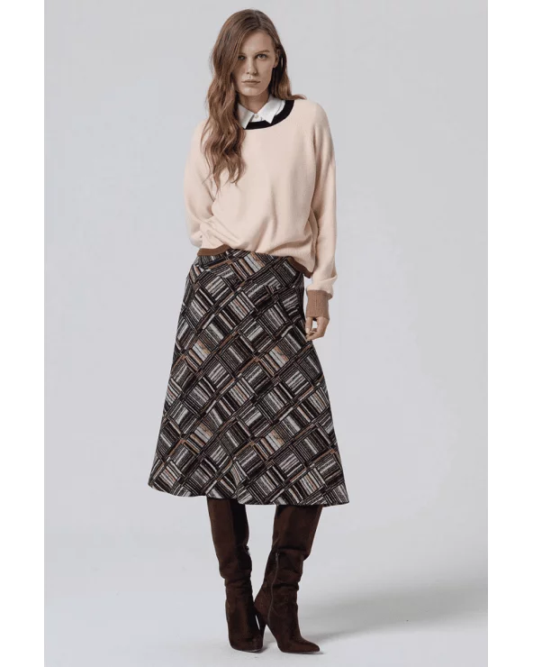 Jersey Cuello Redondo Contrastes Crudo Surkana total look Esenziashopping Zaragoza