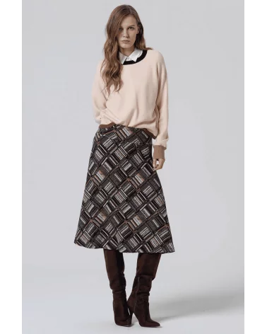 Jersey Cuello Redondo Contrastes Crudo Surkana total look Esenziashopping Zaragoza