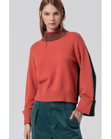 Jersey Cuello Alto Bicolor Teja Surkana Esenziashopping Zaragoza