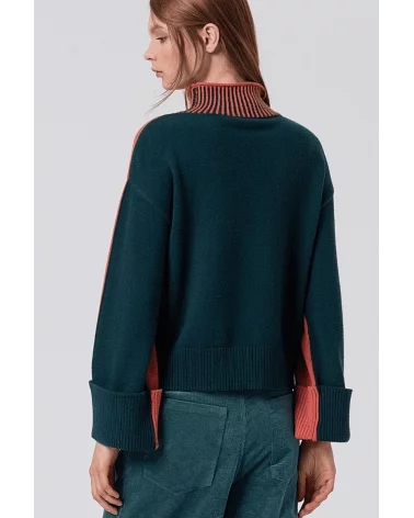 Jersey Cuello Alto Bicolor Teja Surkana espalda Esenziashopping Zaragoza