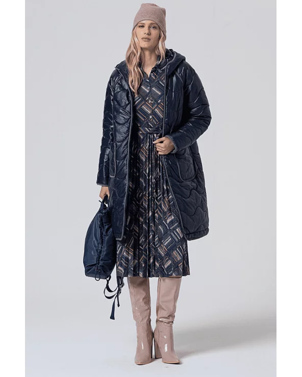 Vestido Camisero Estampado Azul Surkana total look Esenziashopping Zaragoza