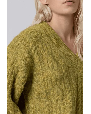 Jersey Oversize Tricot Verde Kaki Surkana detalle Esenziashopping Zaragoza