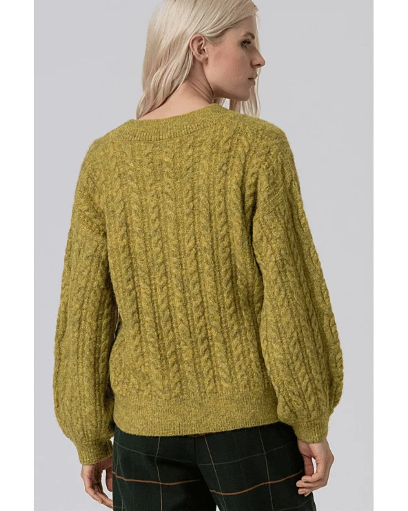 Jersey Oversize Tricot Verde Kaki Surkana espalda Esenziashopping Zaragoza