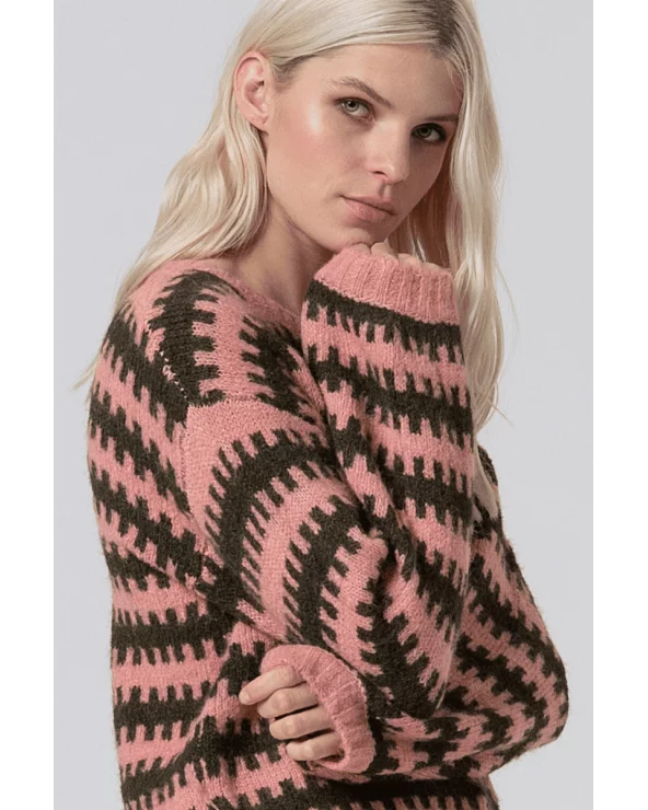 Jersey Rayas Rosa Surkana detalle Esenziashopping Zaragoza