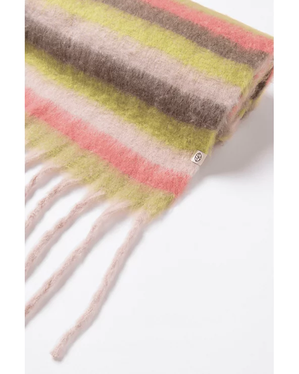 Bufanda Rayas Multicolor Verde Sukana detalle Esenziashopping Zaragoza