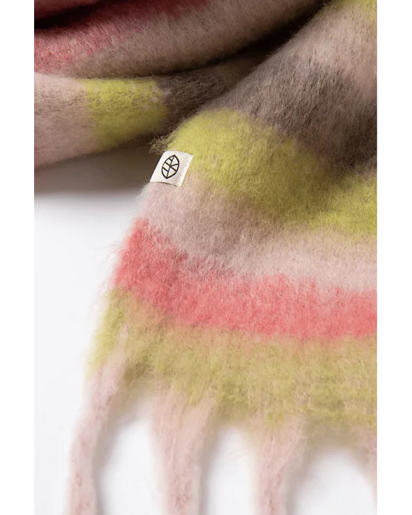 Bufanda Rayas Multicolor Verde Sukana detalle Esenziashopping Zaragoza