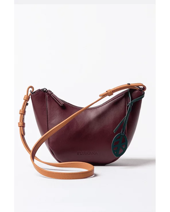 Bolso Bandolera Contrastes Burdeos Surkana Esenziashopping Zaragoza