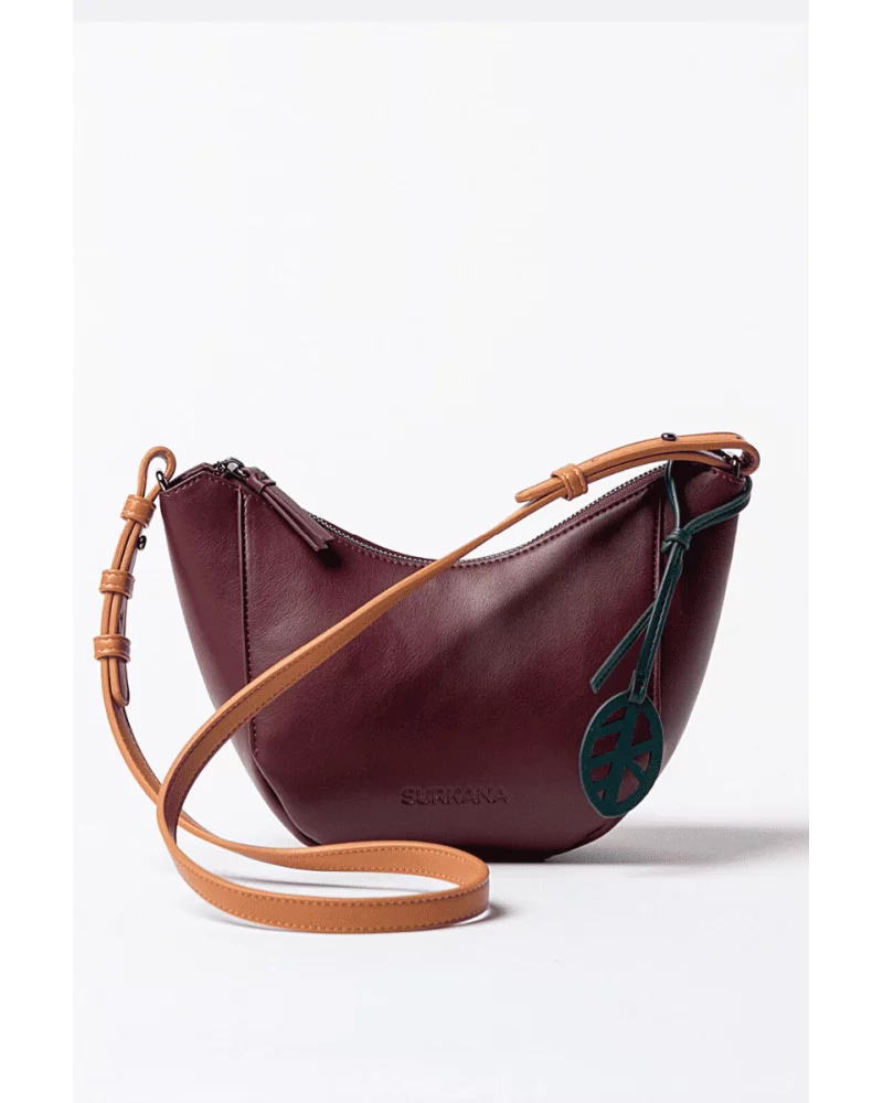 Bolso Bandolera Contrastes Burdeos Surkana Esenziashopping Zaragoza
