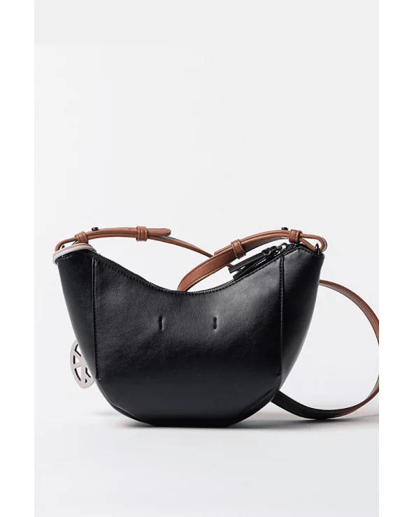 Bolso Bandolera Contrastes Negro Surkana espalda Esenziashopping Zaragoza