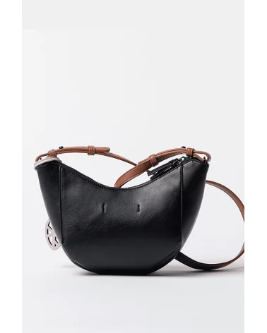 Bolso Bandolera Contrastes Negro Surkana espalda Esenziashopping Zaragoza