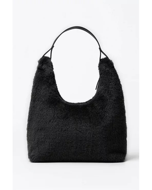 Bolso de Hombro Pelo Negro Surkana espalda Esenziashopping Zaragoza
