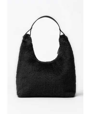 Bolso de Hombro Pelo Negro Surkana espalda Esenziashopping Zaragoza