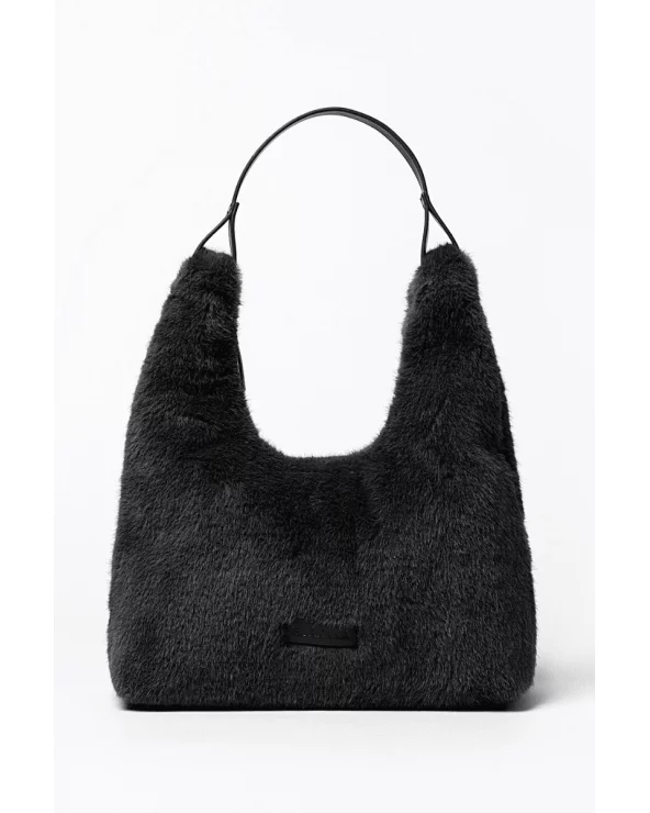 Bolso de Hombro Pelo Negro Surkana Esenziashopping Zaragoza
