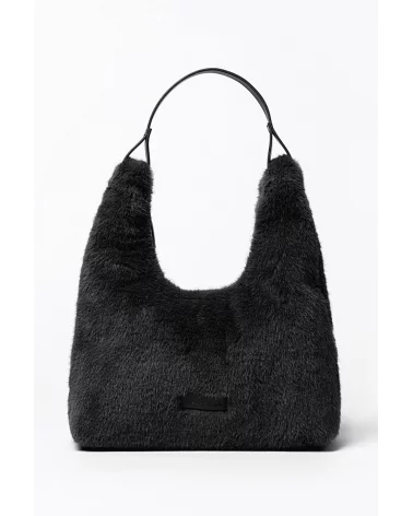 Bolso de Hombro Pelo Negro Surkana Esenziashopping Zaragoza