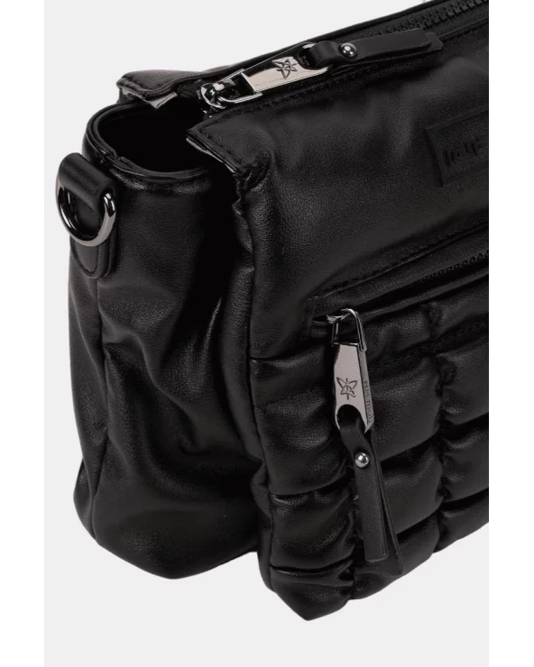 Bolso Bandolera Acolchado Solapa Negro Pepe Moll detalle Esenziashopping Zaragoza