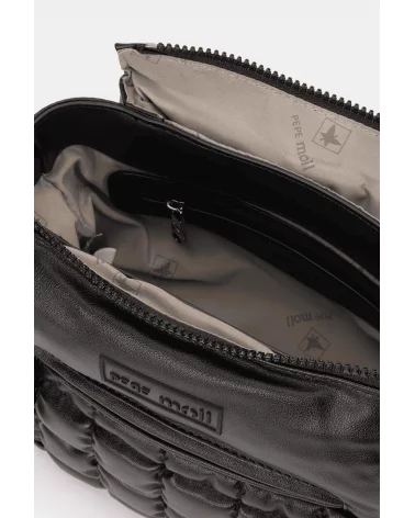 Bolso Bandolera Acolchado Solapa Negro Pepe Moll interior Esenziashopping Zaragoza