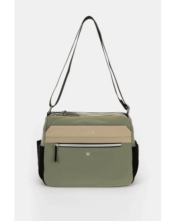 Bolso Bandolera Contraste Verde Empolvado Pepe Moll Esenziashopping Zaragoza