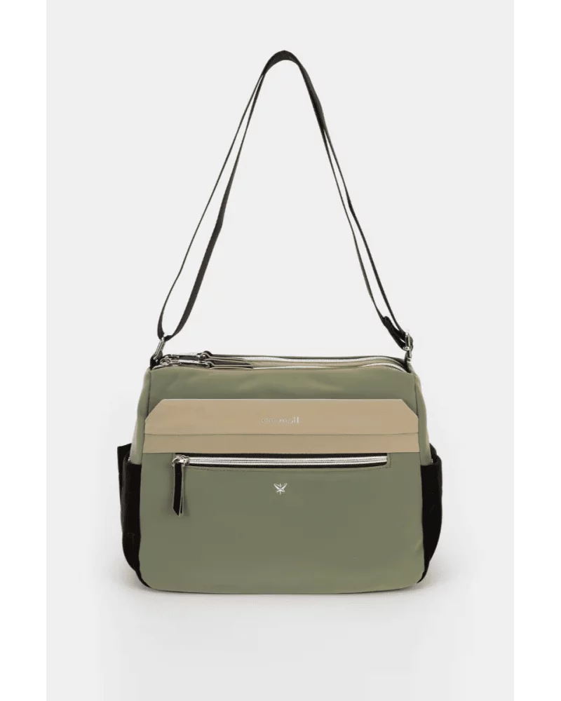 Bolso Bandolera Contraste Verde Empolvado Pepe Moll Esenziashopping Zaragoza