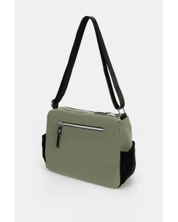 Bolso Bandolera Contraste Verde Empolvado Pepe Moll espalda Esenziashopping Zaragoza
