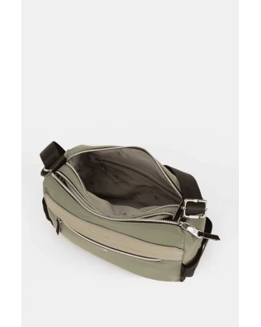 Bolso Bandolera Contraste Verde Empolvado Pepe Moll interior Esenziashopping Zaragoza