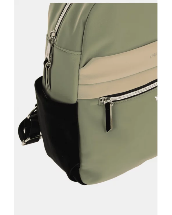 Mochila Contraste Verde Empolvado Pepe Moll detalle Esenziashopping Zaragoza