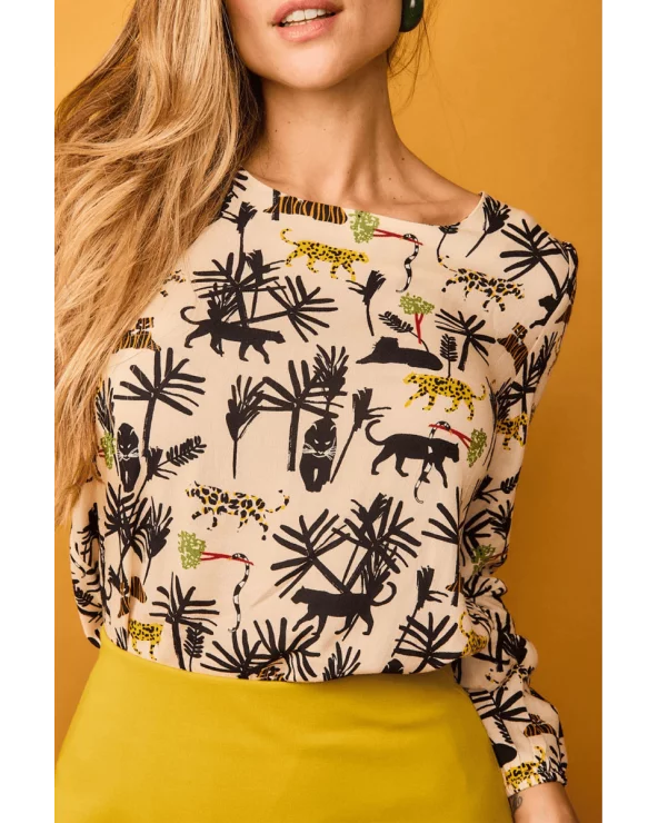 Blusa Encina Selva Smile detalle Esenziashopping Zaragoza