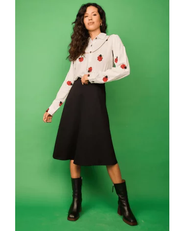 Falda Agua Negro Smile total look Esenziashopping Zaragoza