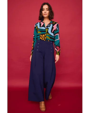 Pantalón Nenúfar Navy Smile total look Esenziashopping Zaragoza