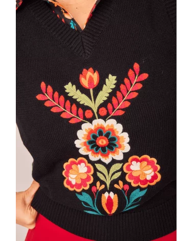 Chaleco Hiedra Negro Smile detalle Esenziashopping Zaragoza