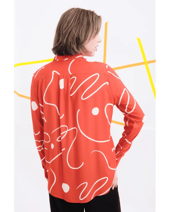 Camisa Ford Lineal Naranja Béhulah espalda Esenziashopping Zaragoza