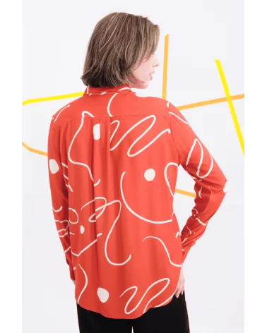 Camisa Ford Lineal Naranja Béhulah espalda Esenziashopping Zaragoza