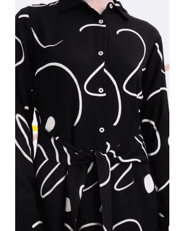 Vestido Polanski Negro Béhulah detalle Esenziashopping Zaragoza