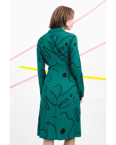 Vestido Polanski Verde Béhulah espalda Esenziashopping Zaragoza