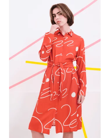 Vestido Polanski Naranja Béhulah Esenziashopping Zaragoza