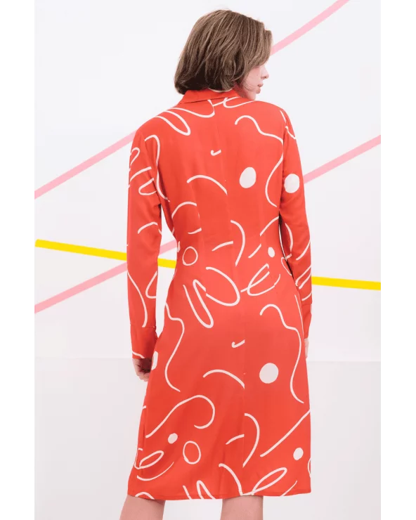 Vestido Polanski Naranja Béhulah espalda Esenziashopping Zaragoza