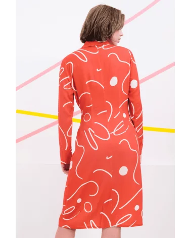 Vestido Polanski Naranja Béhulah espalda Esenziashopping Zaragoza