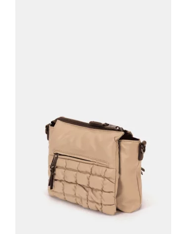 Bolso Bandolera Solapa Acolchado Beige Pepe Moll espalda Esenziashopping Zaragoza