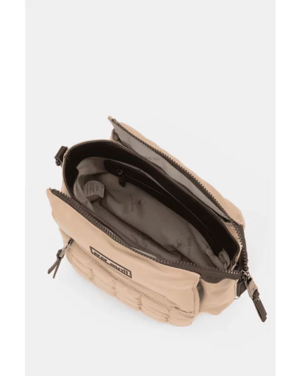 Bolso Bandolera Solapa Acolchado Beige Pepe Moll interior Esenziashopping Zaragoza