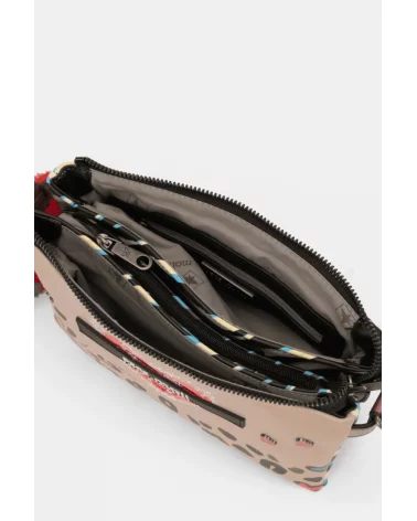 Bolso Bandolera Patchwork Animal Print Pepe Moll interior Esenziashopping Zaragoza