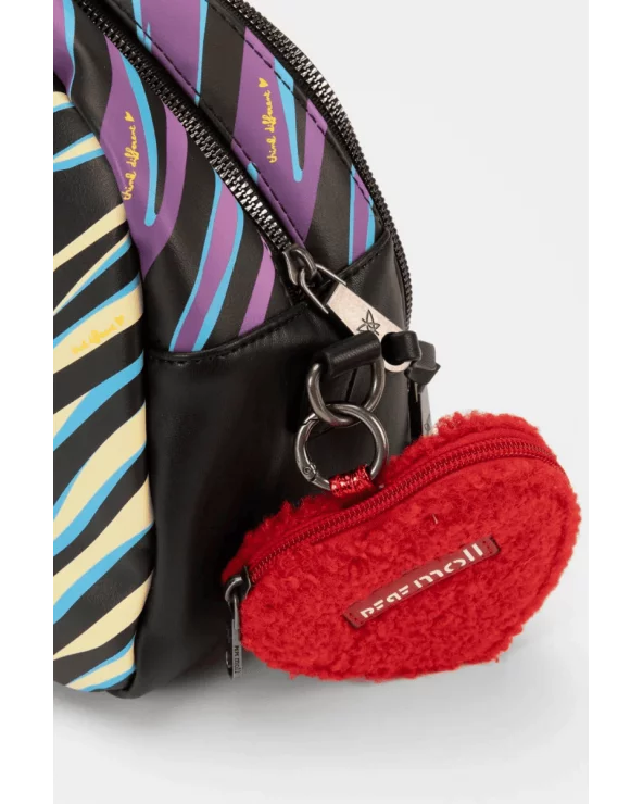 Bolso de Mano Bowling Patchwork Animal Print Pepe Moll detalle Esenziashopping Zaragoza