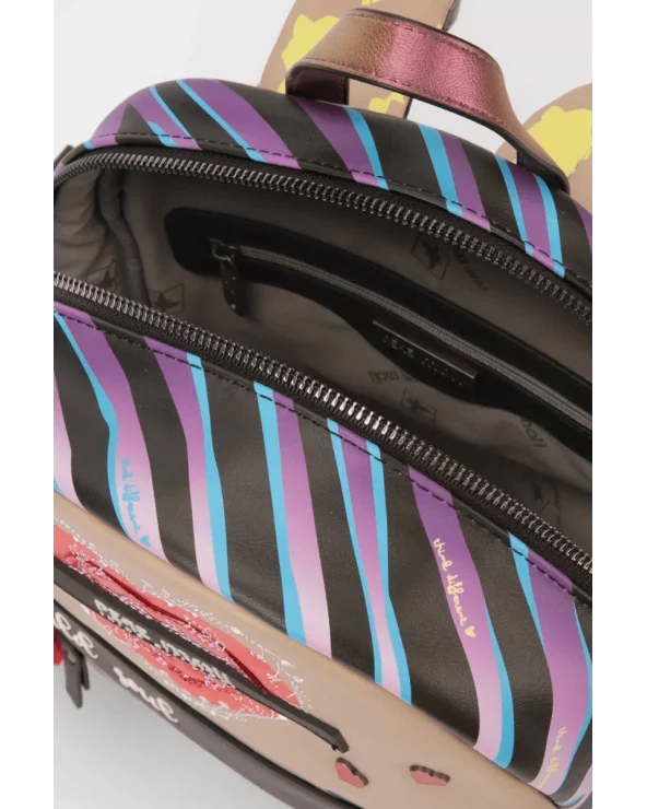 Mochila Patchwork Animal Print Pepe Moll interior Esenziashopping Zaragoza