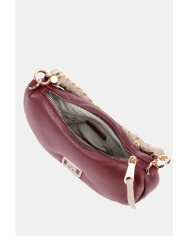 Bolso de Hombro Media Luna Granate Pepe Moll interior Esenziashopping